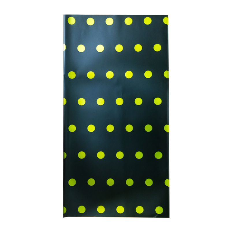 PAPEL COREANO HANSU TRASLUCIDO PUNTOS - NEGRO/ORO 57x57CM