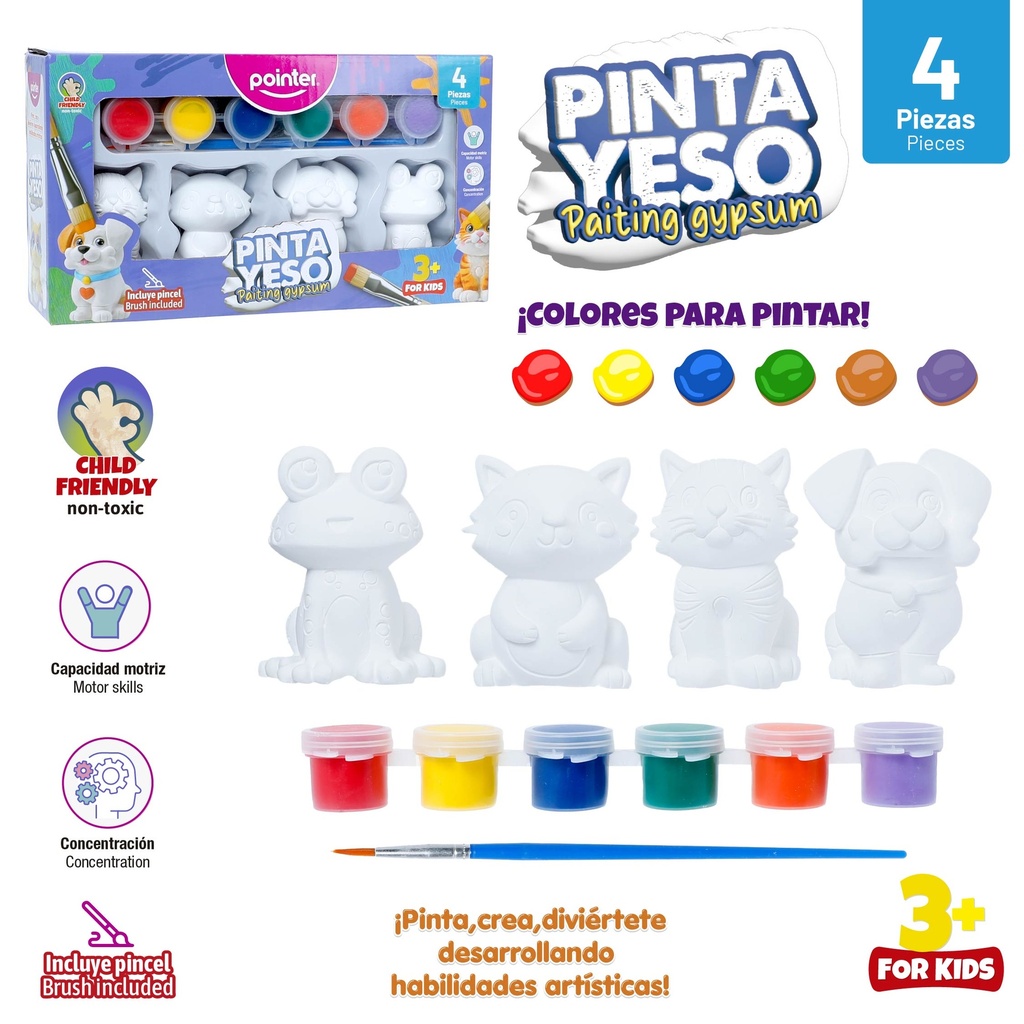 SET DE FIGURAS DE YESO PARA PINTAR