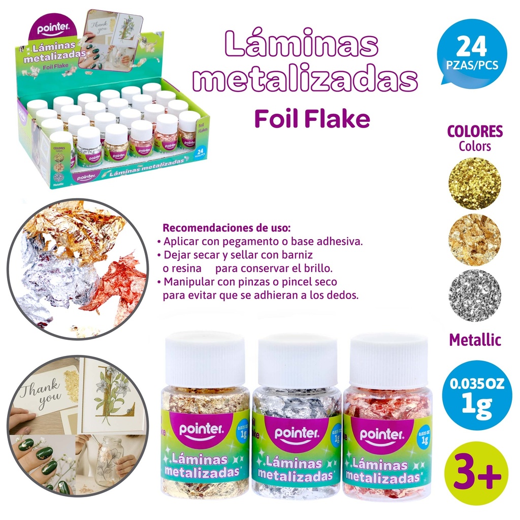 LAMINAS METALIZADAS FOIL 1G 