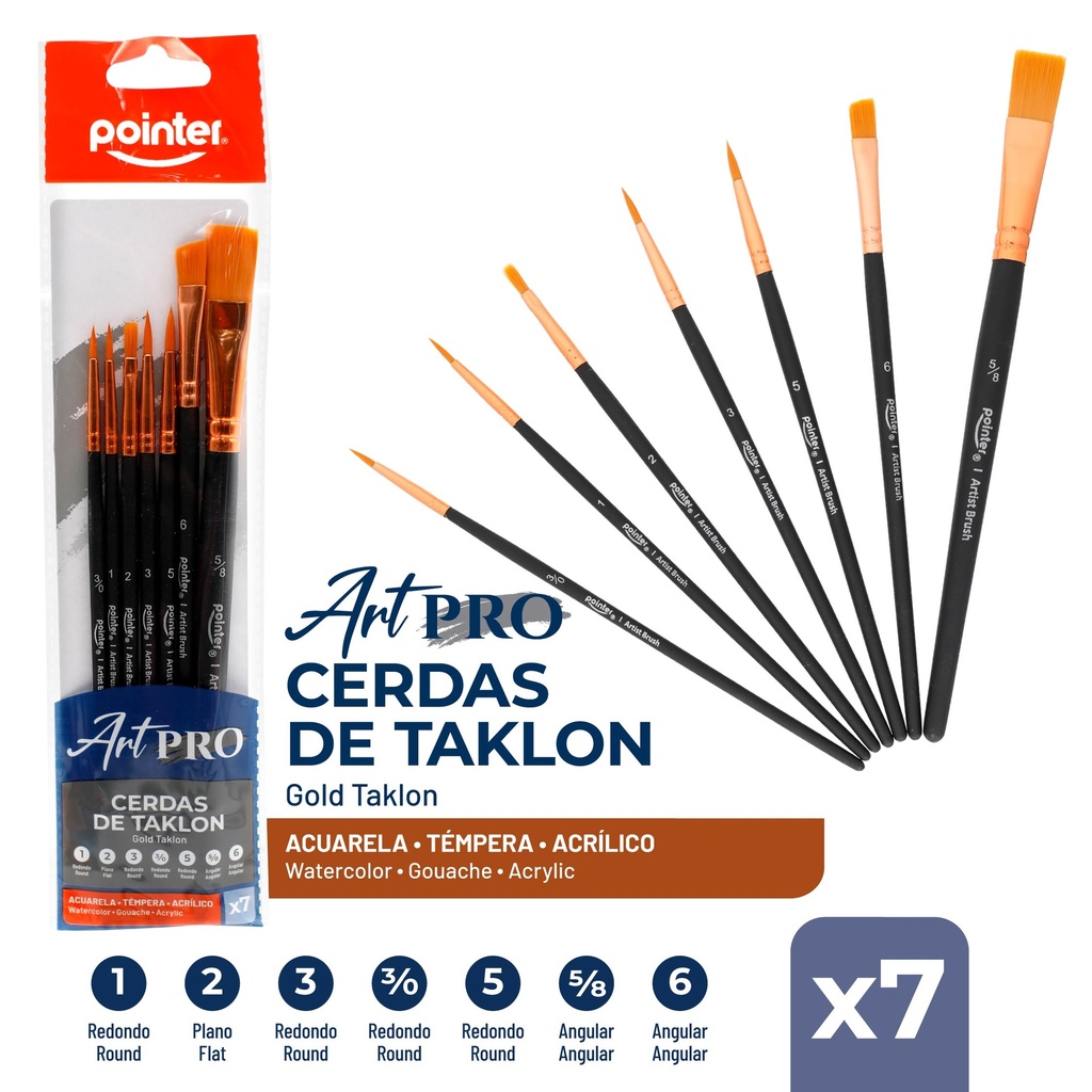 SET DE PINCELES x 7 pzas