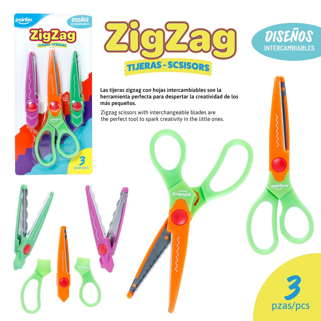TIJERA ZIG ZAG (3 CORTES)
