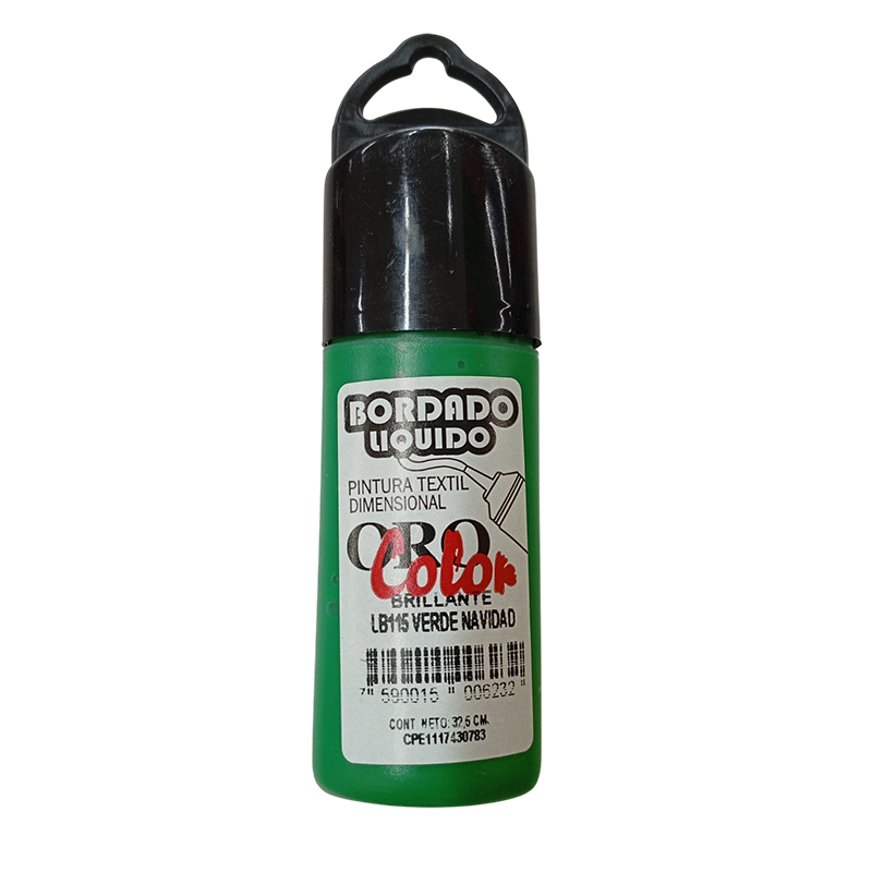 BORDADO LIQUIDO BRILLANTE VERDE NAVIDAD 32.5CM