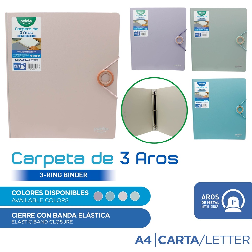 CARPETA PLASTICA 3 AROS