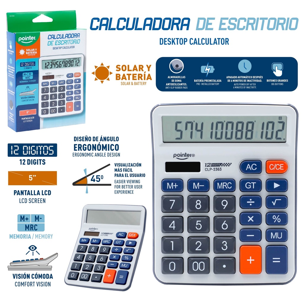 CALCULADORA DE ESCRITORIO - 12 DIGITOS