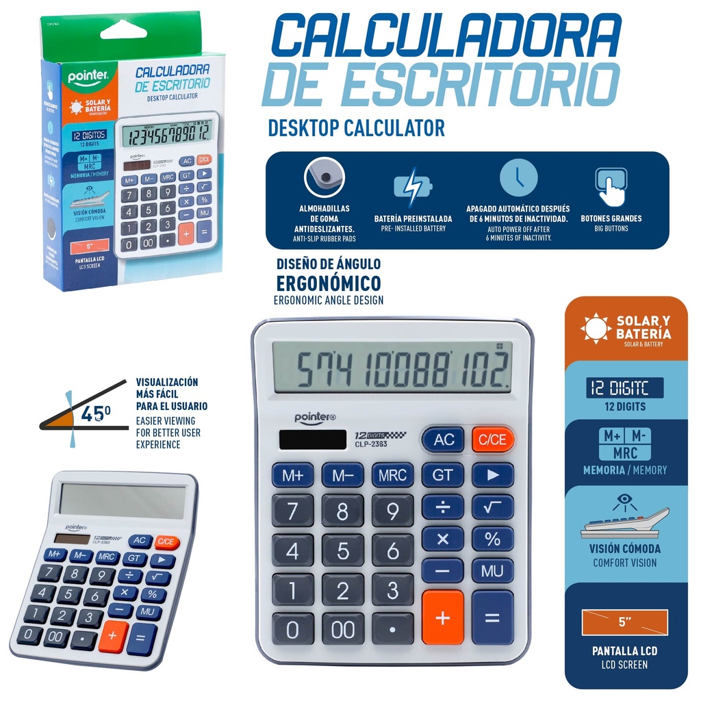 CALCULADORA DE ESCRITORIO - 12 DIGITOS