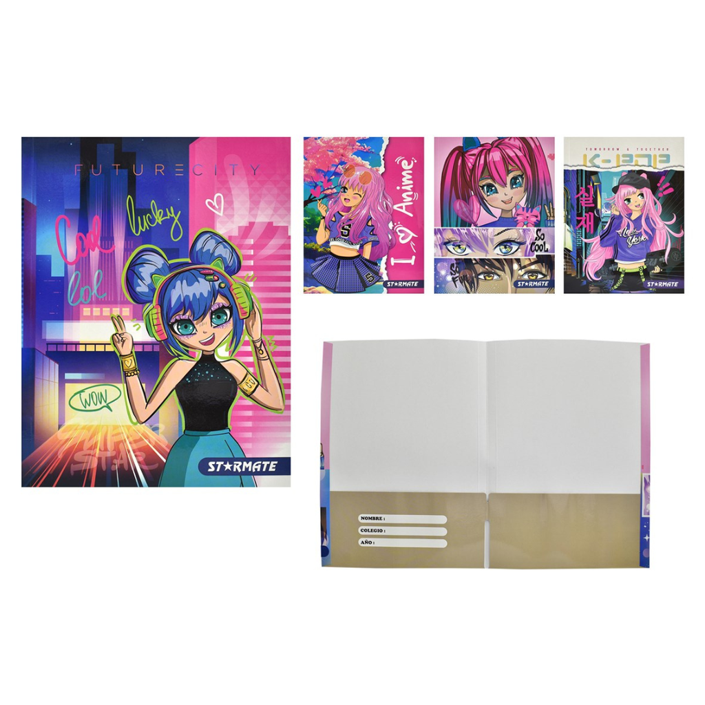 CARPETA - 22.86X30.48"- DISEÑO 4  ANIME