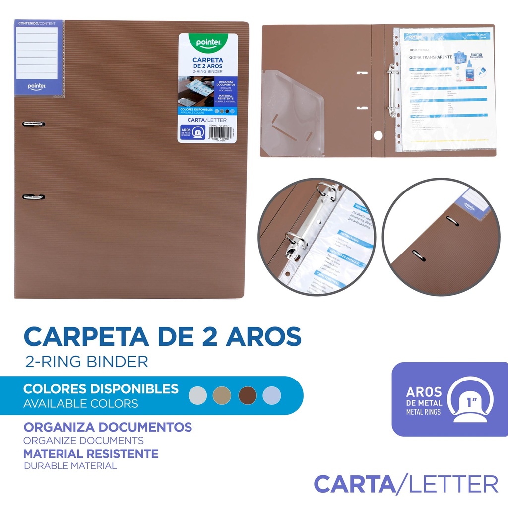CARPETA 2 AROS 1"