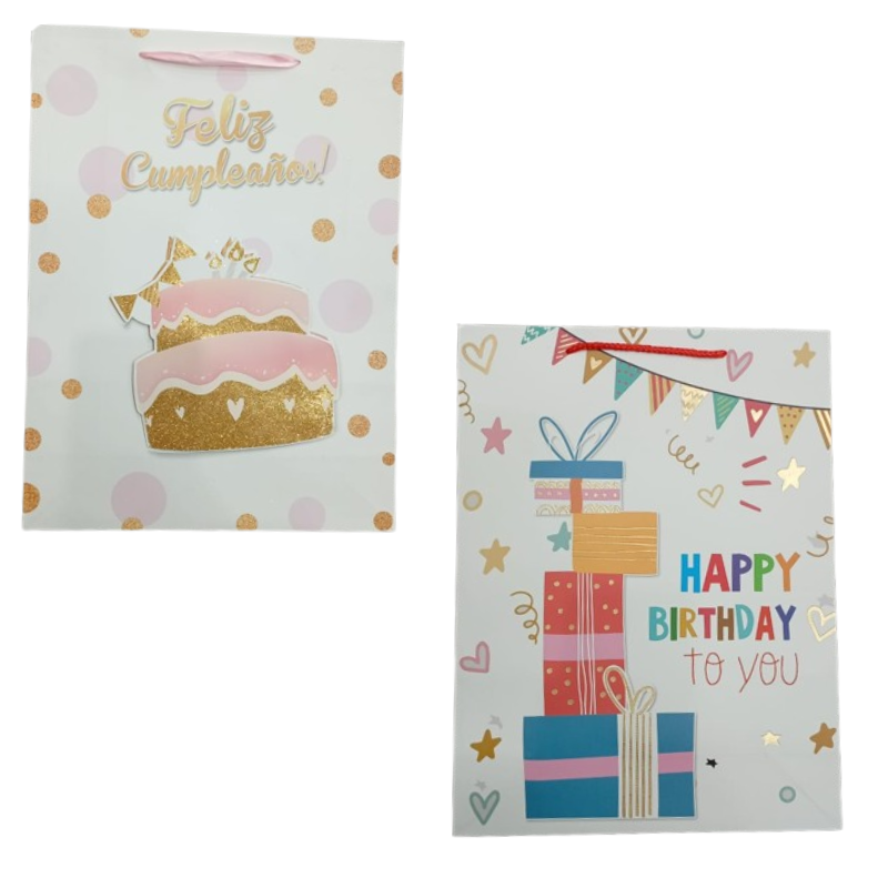 BOLSA DE REGALO GRANDE HAPPY BIRTHDAY