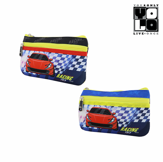 CCARTUCHERA INFANTIL DISEÑO RACING BANDERA A CUADROS