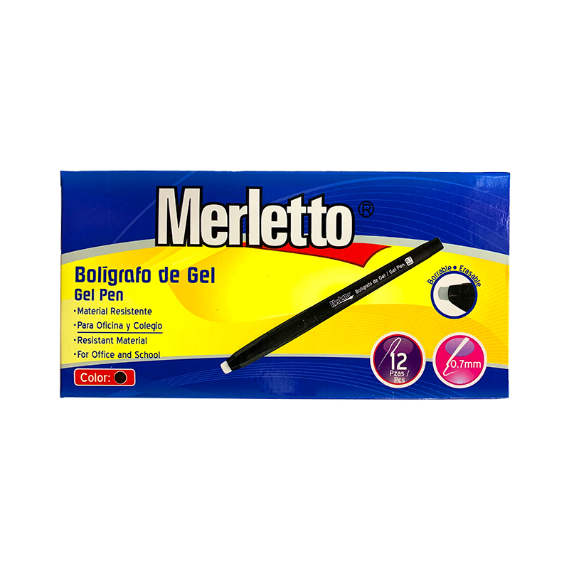 BOLIGRAFO DE GEL NEGRO BORRABLE 0.7 MM