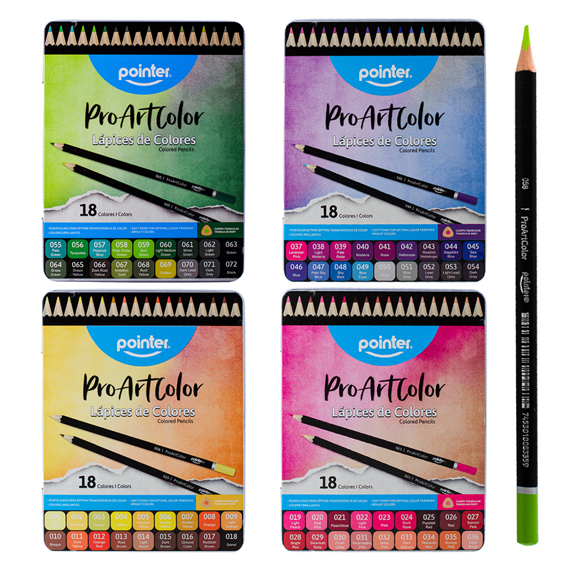 LAPICES DE COLORES x18PZS - PRO ART 4 GAMAS