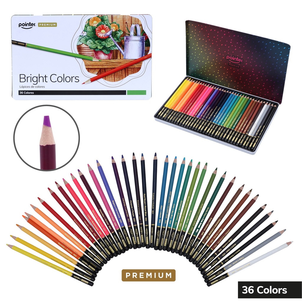LAPICES DE COLORES PREMIUM x36PZS