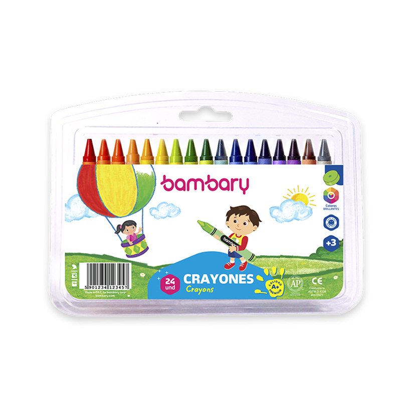 CRAYONES COLORES BRILLANTES x24UNDS