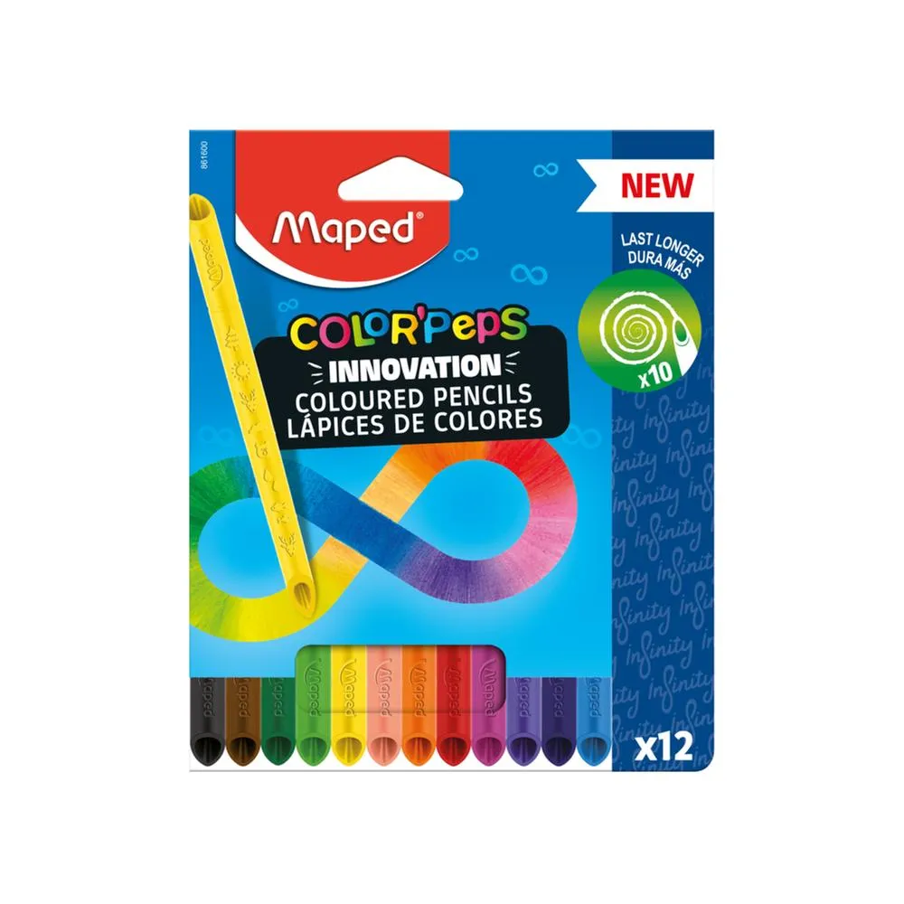 LAPICES DE COLORES PEPS INFINTO x12PZS