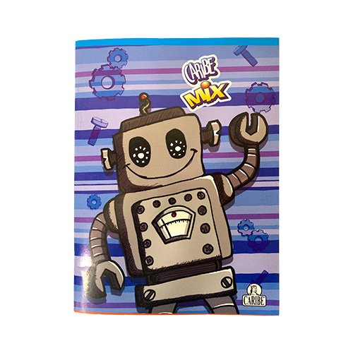 CUADERNO ENGRAPADO CARIBE MIX DOBLE LINEA A5