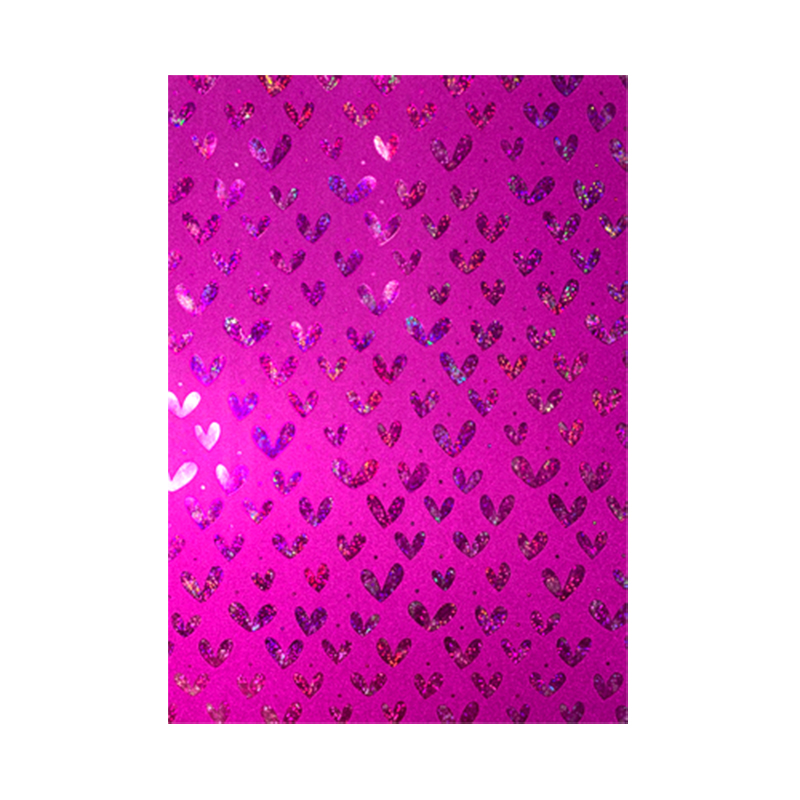  CARTULINA MICRO-FANTASÍA FUCSIA CORAZONES