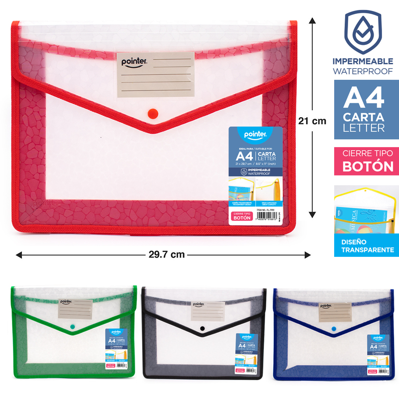 ARCHIVADOR EXPANDIBLE CARTA/A4 21x29,7Cm