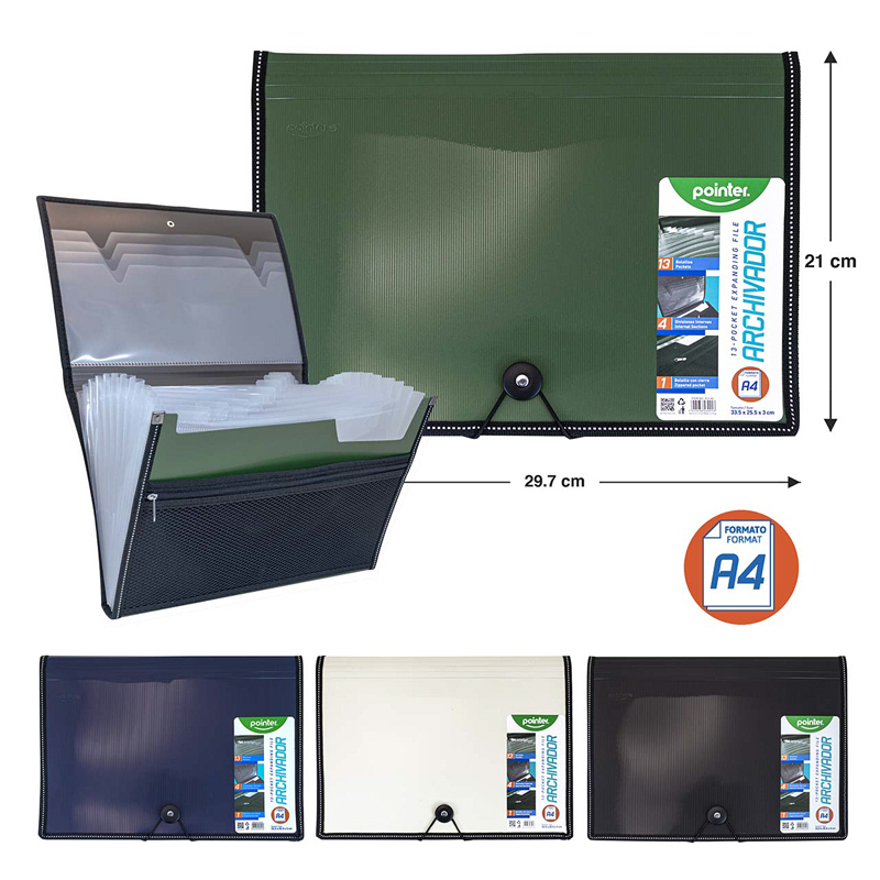 ARCHIVADOR 13 BOLSILLOS - CARTA 21x29,7CM