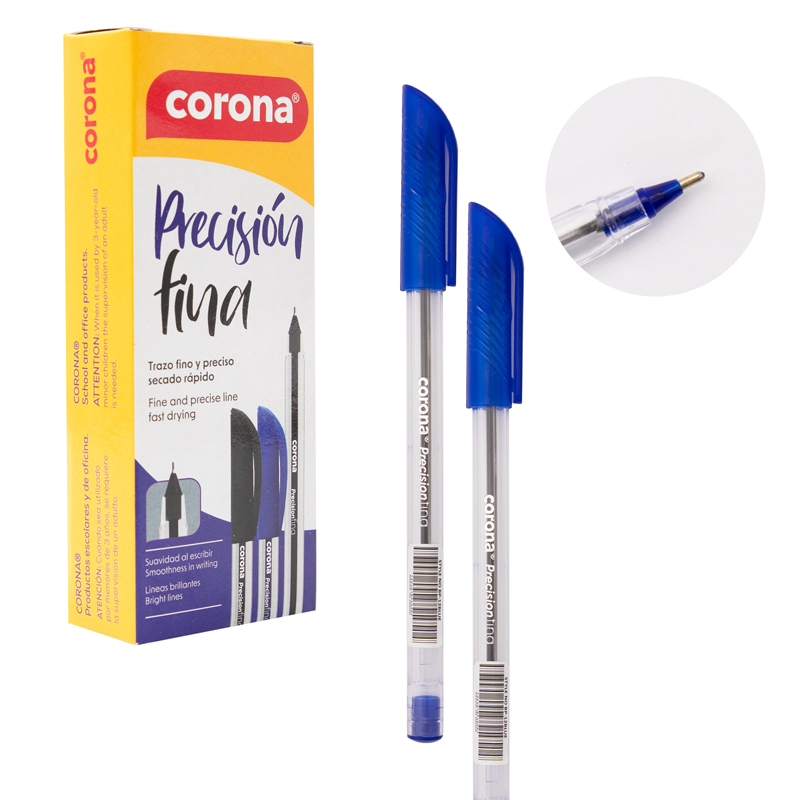 BOLIGRAFO PRESICION FINA (AZUL) X12