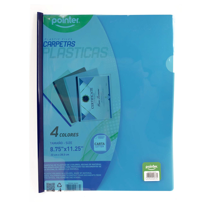 CUBIERTA TRANSPARENTE PARA ENCUADERNAR - CARTA 21x29,7Cm