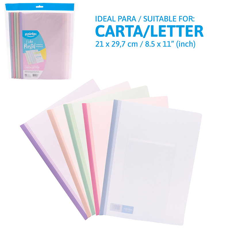 CARPETA PLASTICA (PASTEL)