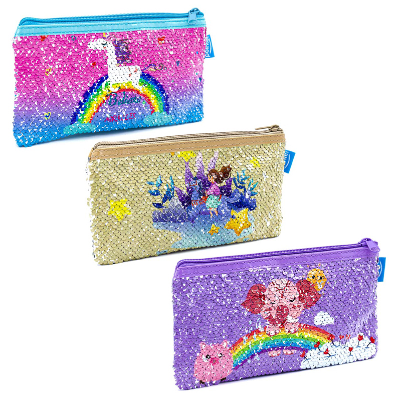 CARTUCHERA CON LENTEJUELAS