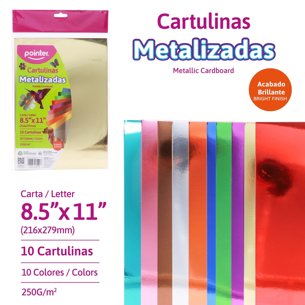 CARTULINA METALIZADA CARTA - 20x30CM 