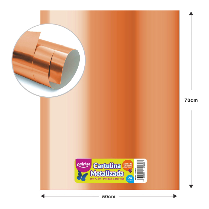 CARTULINA METALIZADA COBRE 