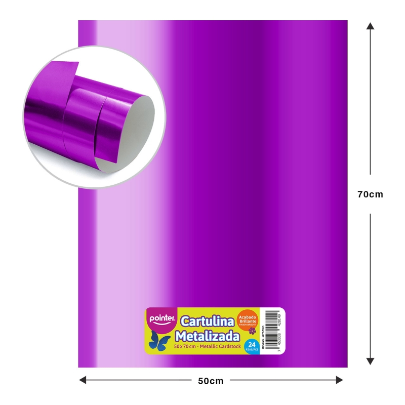 CARTULINA METALIZADA - MORADO (50x70CM) 