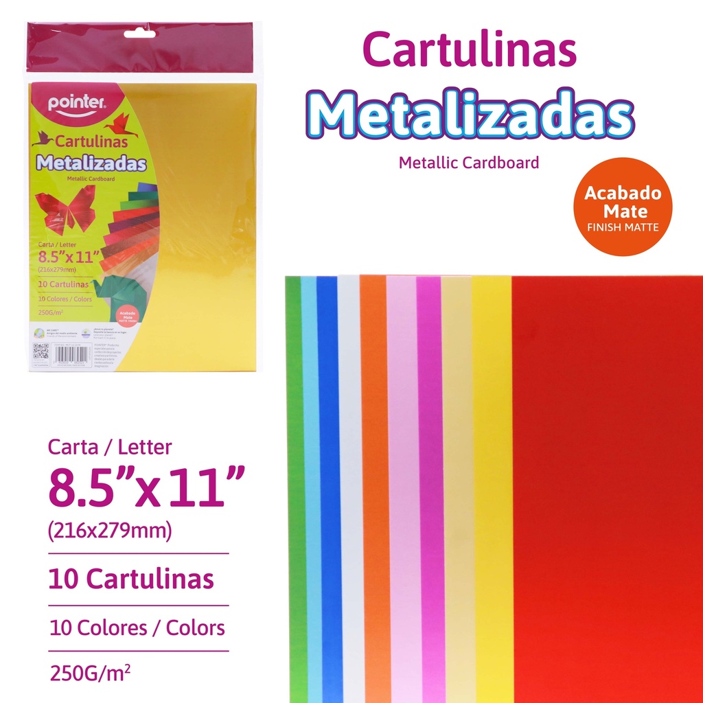 CARTULINA METALIZADA SURTIDA X10