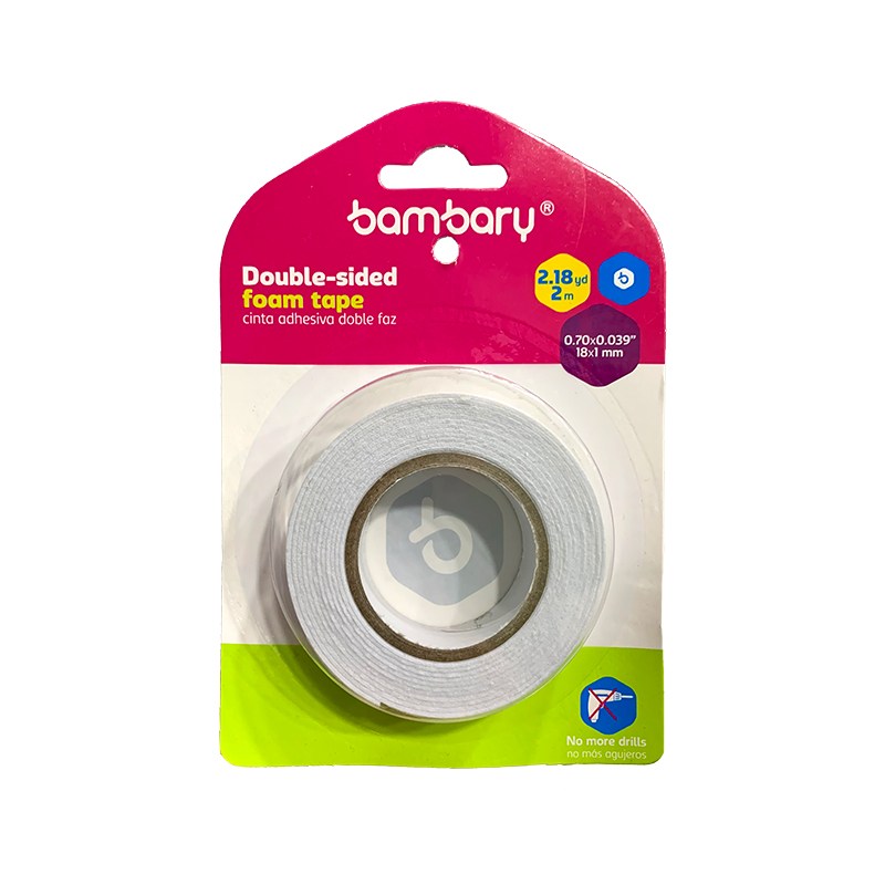 CINTA ADHESIVA ACOLCHADA DOBLE FAZ 18 mm x 2 m x 1 mm