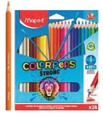 LAPICES DE COLORES PEPS STRONG x24PZS
