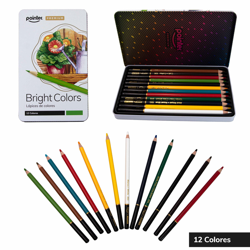 LAPICES DE COLORES PREMIUM x12PZS