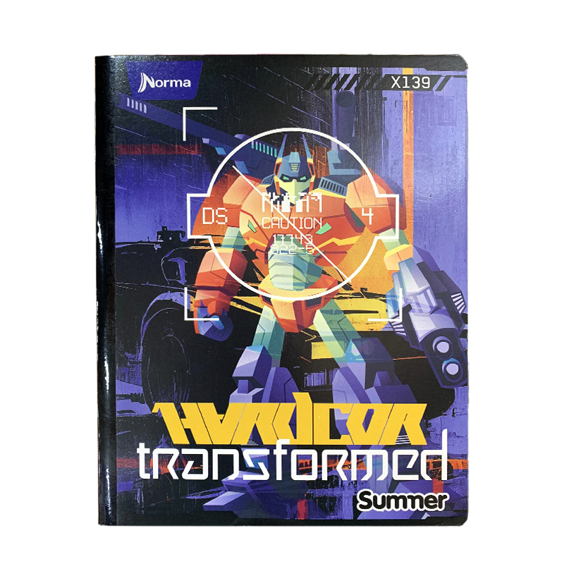 CUADERNO DOBLE LINEA CON STICKER