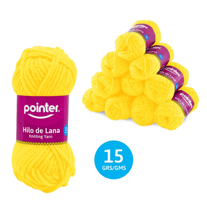 HILO DE LANA PARA MANUALIDADES AMARILLO - 15GRS 