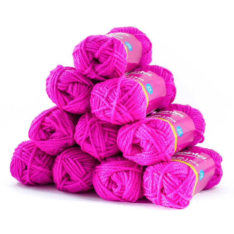 HILO DE LANA PARA MANUALIDADES FUCSIA - 25GRS