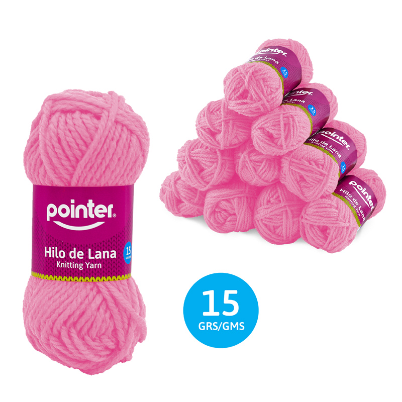 HILO DE LANA PARA MANUALIDADES ROSADO - 15GRS