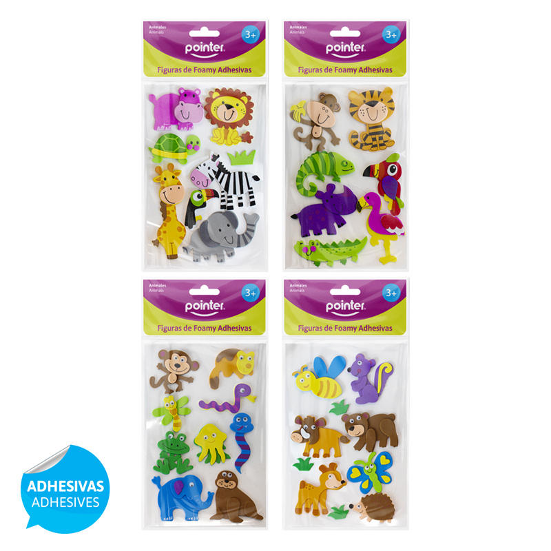FIGURAS DE FOAMY ADHESIVAS (ANIMALES)