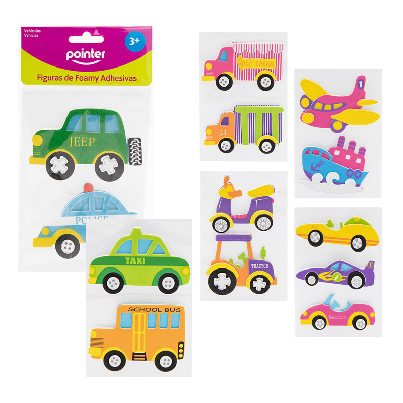 FIGURAS DE FOAMY ADHESIVAS (VEHICULOS)