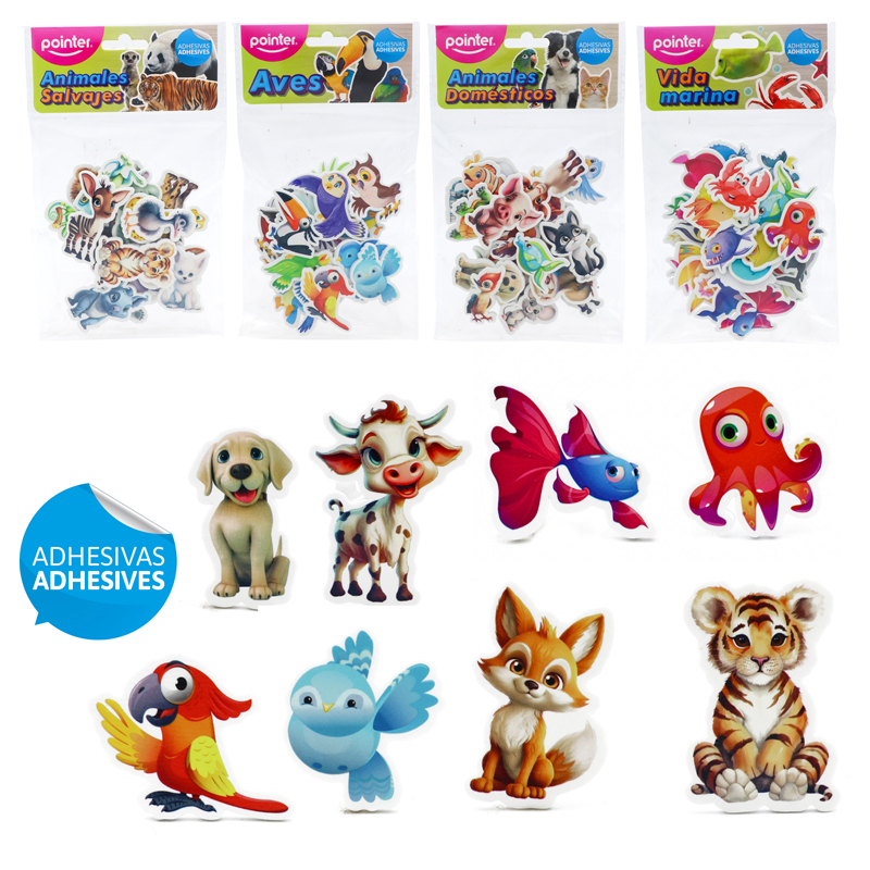 FIGURAS DE FOAMI ADHESIVAS (ANIMALES)