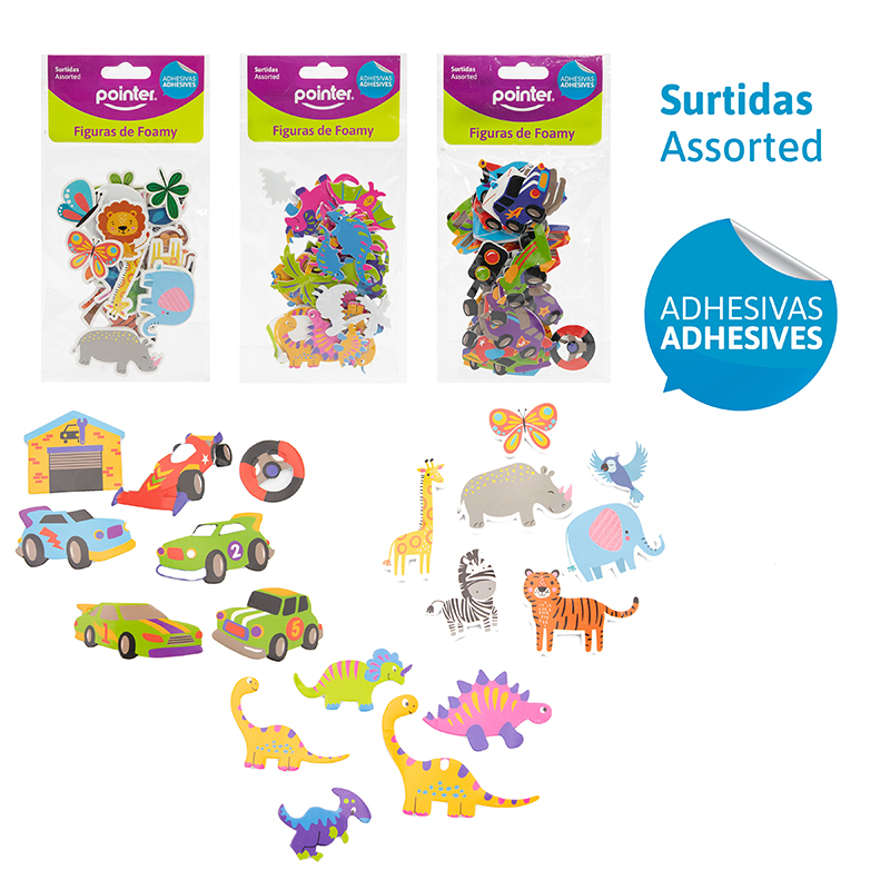 FIGURAS DE FOAMY ADHESIVAS (SURTIDAS)