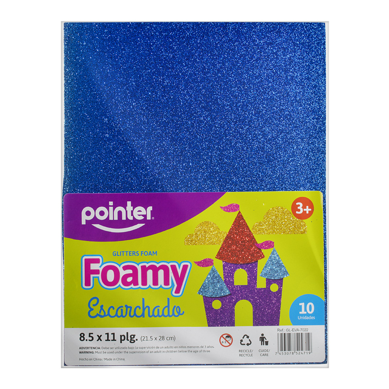 FOAMI ESCARCHADO AZUL REY CARTA (20X30CM)