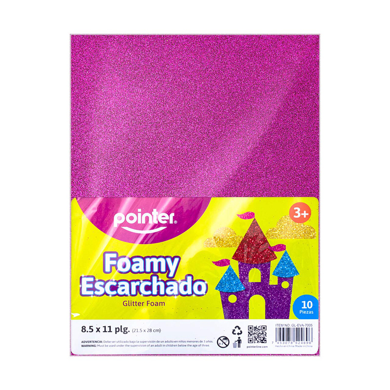 FOAMY ESCARCHADO FUCSIA - CARTA (20x30CM)