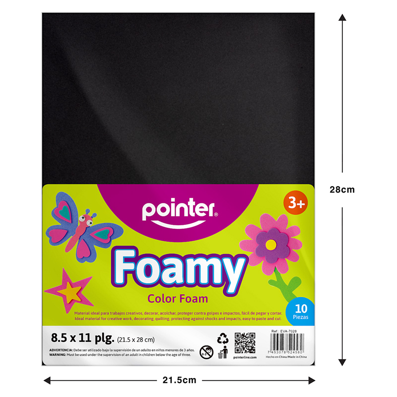 FOAMI LISO NEGRO CARTA (20X30XM) 