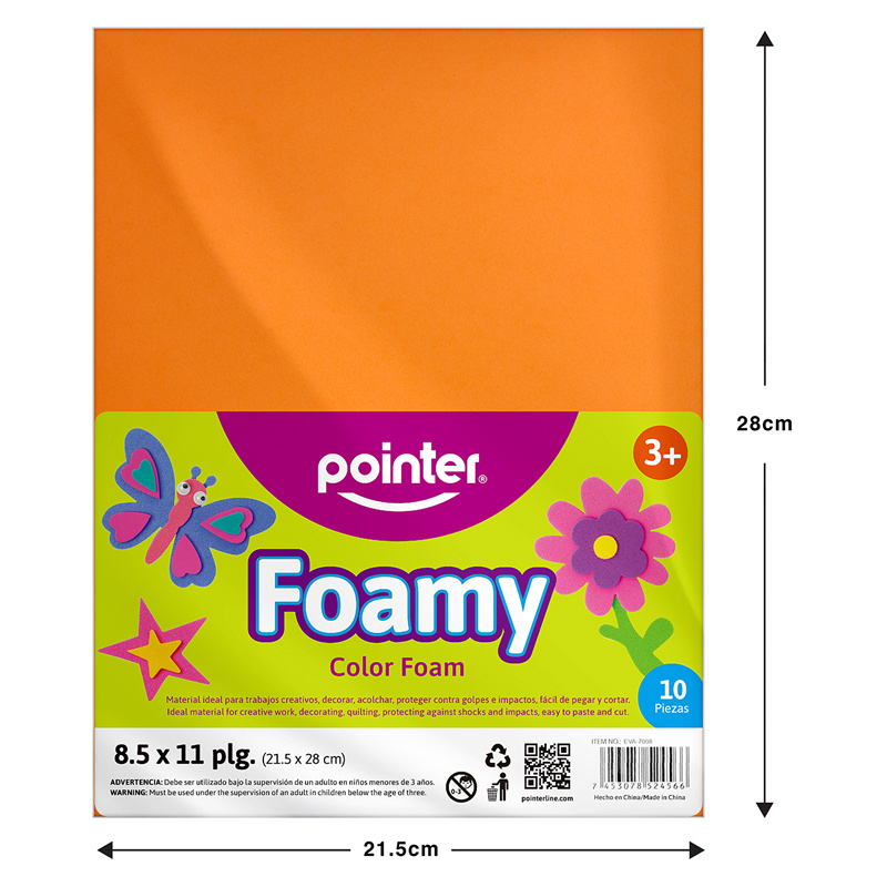 FOAMI LISO NARANJA CARTA (20X30CM) 