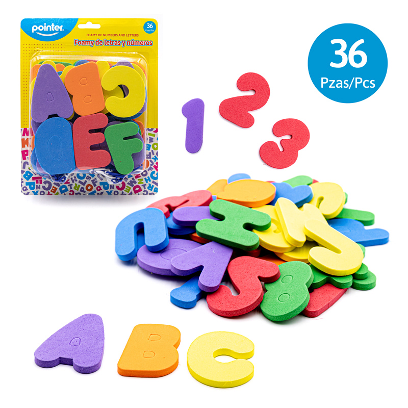 FOAMY DE LETRAS Y NUMEROS