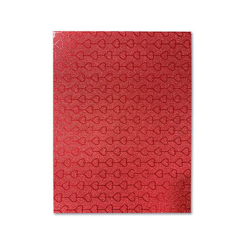 FOAMY ESTAMPADO ROJO CORAZONES -  DOBLECARTA 30x40CM