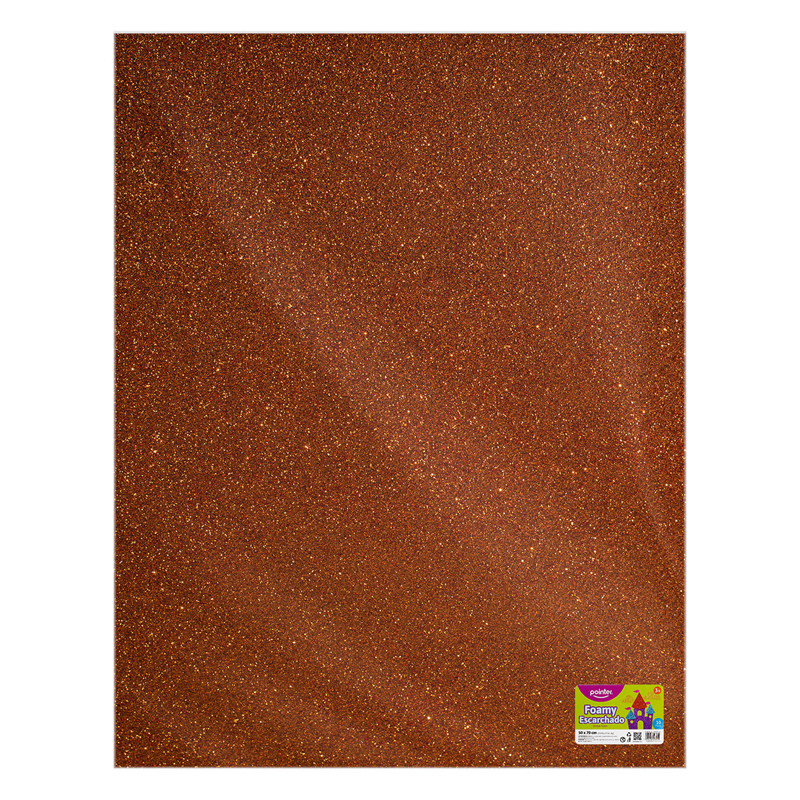 FOAMI ESCARCHADO NARANJA MEDIANO (50X70CM)