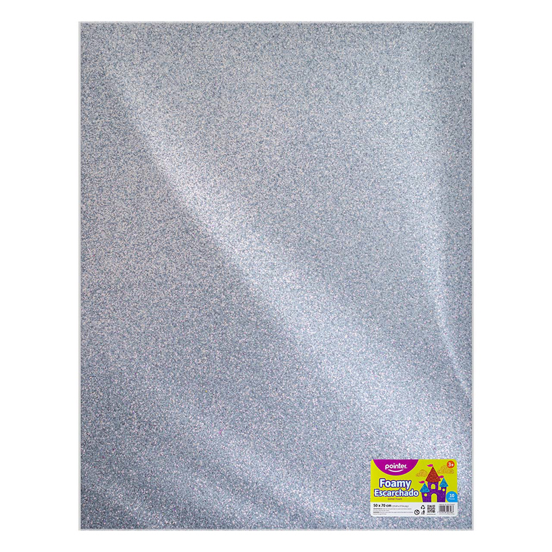 FOAMY ESCARCHADO PLATA - GRANDE (50x70CM)