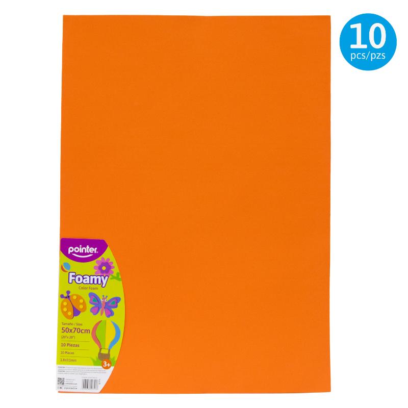 FOAMY LISO NARANJA MEDIO - GRANDE (50x70CM)